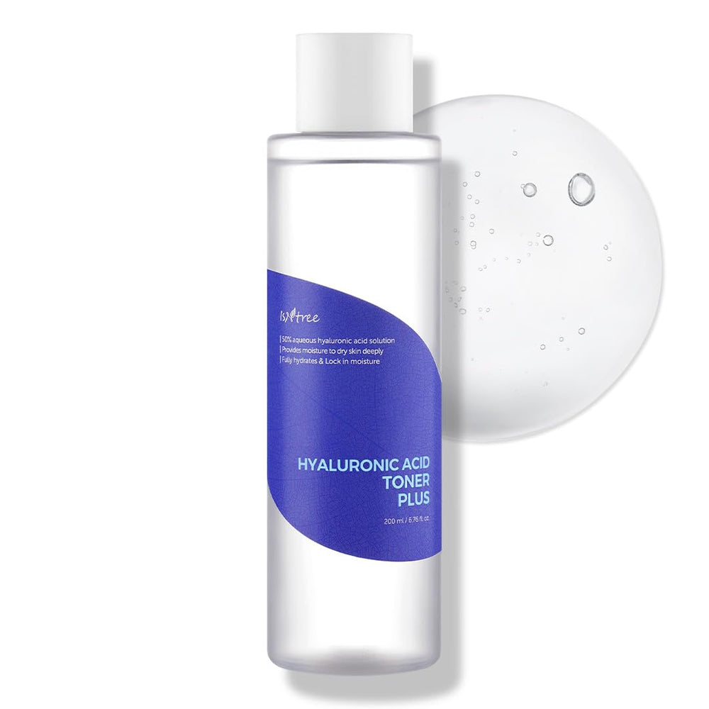 IsNtree Hyaluronic Acid Toner bottle showing hydration for dry skin