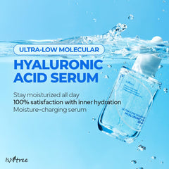 ISNTREE serum dispensing action highlighting its quick hydration delivery