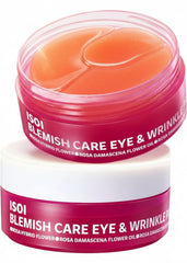 ISOI blemish care under-eye patch packaging, premium Korean skincare for puffy eyes