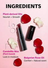 ISOI balm featuring Bulgarian Rose Oil for nourishment and smooth lips.