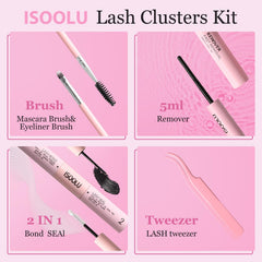 ISOOLU Bond and Seal waterproof, sweatproof for lasting lash clusters.
