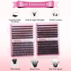 ISOOLU lash clusters 240 pieces for multiple flawless applications.