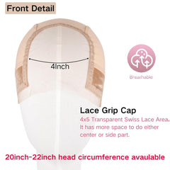 Isshin Beauty lace wig grip cap side view demonstrating discreet support for daily use.
