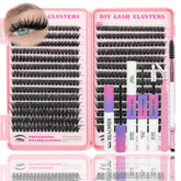 ISTGIFT Lash Clusters Kit with 9-16 mm D curl clusters for natural to dramatic volume.