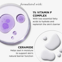 Confidence in a Cream Barrier Boost application on the cheek shows smooth, blendable moisturizer