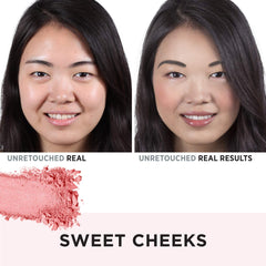IT Cosmetics Bye Bye Pores Blush universal shade applied with brush