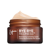 IT Cosmetics Bye Bye Redness cream in Porcelain Beige tube front showing shade for even-toned skin
