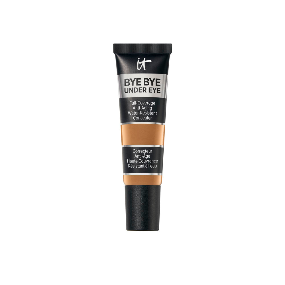 IT Cosmetics Bye Bye Under Eye Concealer Rich Amber tube highlighting long-wearing, water-resistant formula.