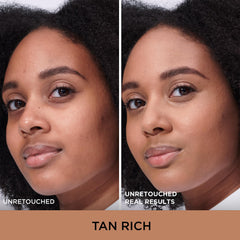 IT Cosmetics CC+ Natural Matte Tan Rich swatch shows rich color and easy blending for a natural finish.