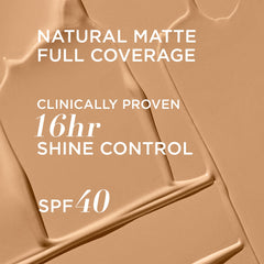 Swatch of IT Cosmetics CC+ Natural Matte Tan Warm on skin showing color balance