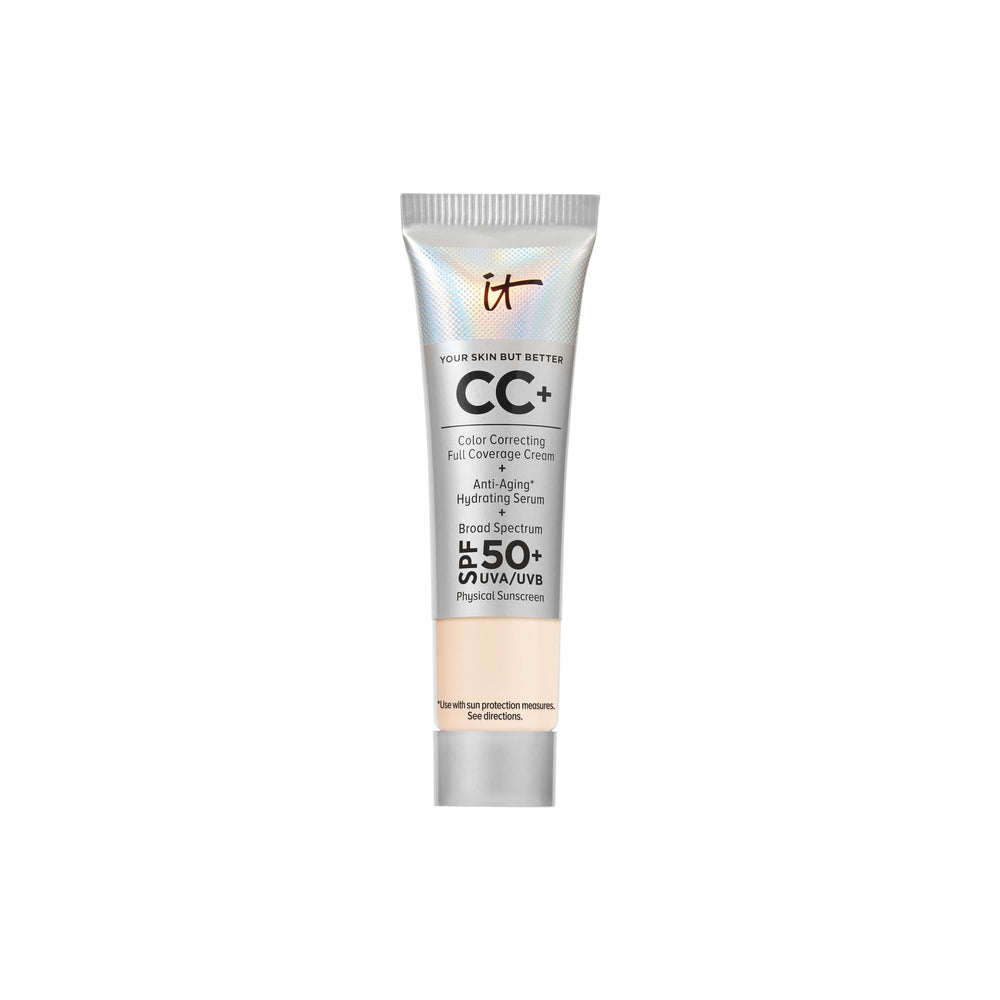 IT Cosmetics CC+ Travel bottle with pump for easy mess-free application on the go