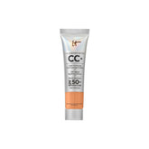IT Cosmetics CC+ Cream Travel Tan Cool bottle, shade-matched hydration for a natural finish.