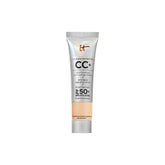 IT Cosmetics CC+ Cream Travel bottle with pump for easy application and SPF 50+ protection.