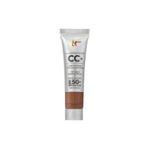 IT Cosmetics CC+ Cream Travel Deep Honey bottle showing full coverage and glow