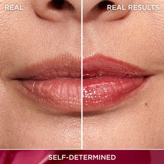 IT Cosmetics Confidence in a Serum Lip Gloss Self-Assured swatch delivers a clear shimmer