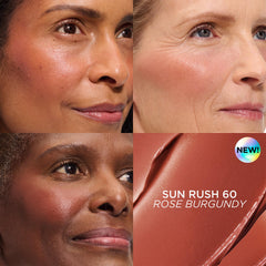 IT Cosmetics Sun Rush swatches show buildable cheek color.