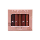 Italia Deluxe Top Five Mousse Matte Lipstick Set packaging shows premium box for gifting