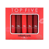 Italia Deluxe Stiletto swatch shows bold red with velvety matte finish.