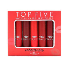 Italia Deluxe Stiletto swatch shows bold red with velvety matte finish.
