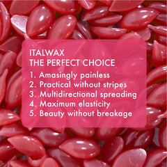 Bikini area waxing with Italwax Rose hard wax beads.