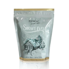 Italwax Snowy Day hard wax beads in festive packaging suitable for sensitive skin.