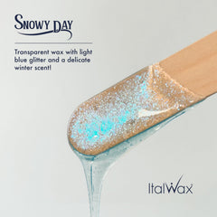 Italwax Snowy Day bead detail melting for comfortable, strip-free hair removal.