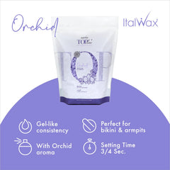 Italwax Top Line Orchid bikini application highlights precise waxing around the bikini area