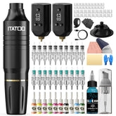 ITATOO tattoo gun kit front view with wireless design for studio and travel