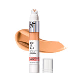 IT Cosmetics Do It All Radiant Concealer bottle closeup showing premium packaging and Tan Warm shade