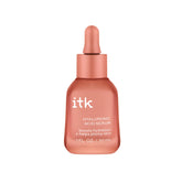 ITK Hyaluronic Serum bottle front with vegan packaging supports daily hydration.