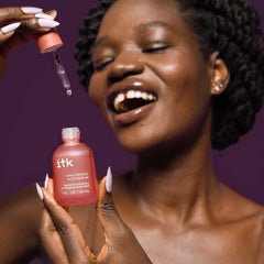 ITK Hyaluronic Serum with Niacinamide and Squalane highlights balanced hydration.