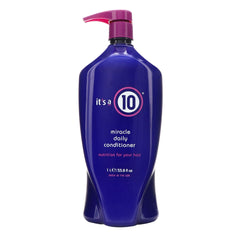 It's a 10 Miracle Daily Conditioner bottle close-up showing smooth daily hydration