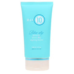 It's a 10 Miracle Blow Dry Styling Balm pack shot showing smooth frizz control and shine.