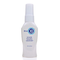 It's a 10 Haircare Miracle Blowdry Volumeizer bottle pour enabling quick lift and shine