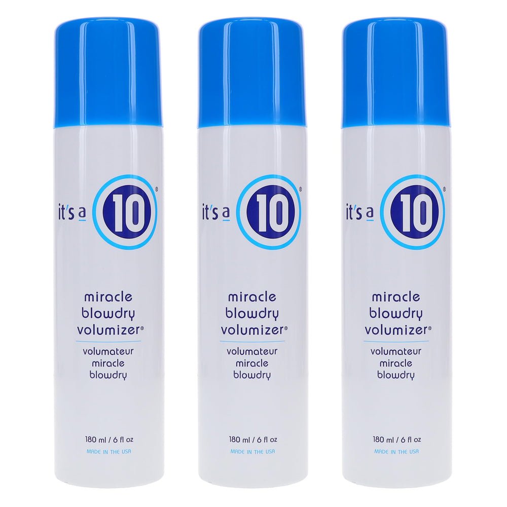 It's a 10 Miracle BlowDry Volumizer bottle front boosts volume during styling