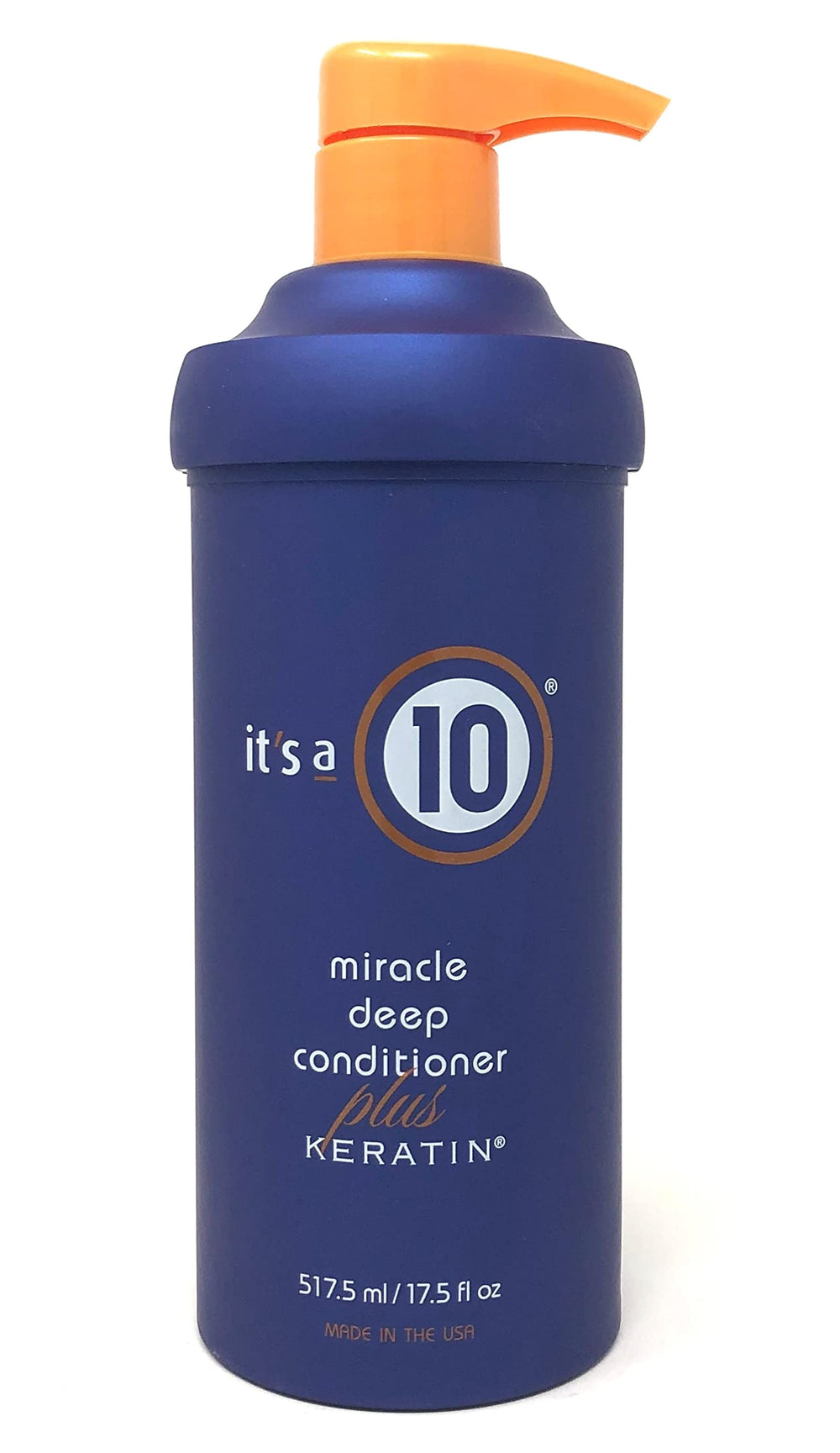 Its A 10 Miracle Deep Conditioner with Keratin bottle pour promotes intense hydration and shine.