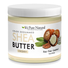 Its Pure Natural crude degummed shea butter jar ready for daily moisturization