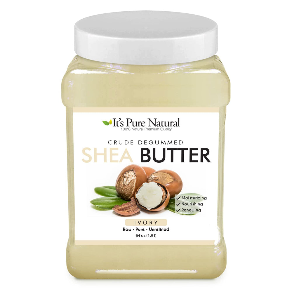 It's Pure Natural degummed shea butter jar for intense hydration and smooth skin.