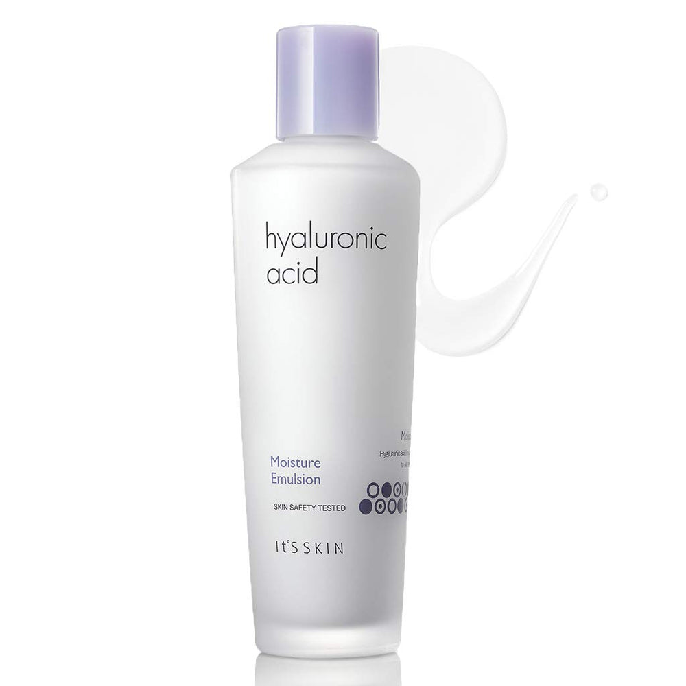 It's SKIN Hyaluronic Acid Moisture Emulsion bottle delivering hydrating nourishment