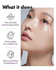 It'S SKIN Hyaluronic Acid Moisture Emulsion pump dispense demonstrating quick absorption