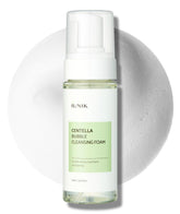 IUNIK Centella Bubble Foaming Cleanser bottle close-up for gentle cleansing