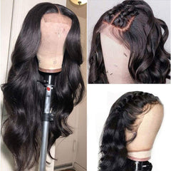 IUPin 4x4 lace closure close-up highlights a natural part and bleached knots.