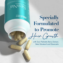 IVL SeaNu Hair packaging box highlighting a complete hair care routine
