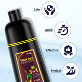 Ivnil Coffee Hair Dye Shampoo lathers evenly to cover gray strands