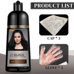 Ivnil uses in-shower application with gloves for even color.