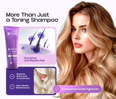 IYOSEI Blond Art Violet Shampoo foamy lather ready to cleanse.
