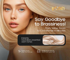 IYOSEI Blond Art Violet Shampoo tube with creamy color-care formula.