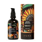 Iyura Balaayah bottle closeup, rich Ayurvedic oil for deep hydration