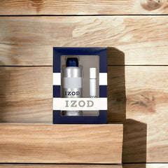 IZOD Legacy White gift set box, ready for gifting.