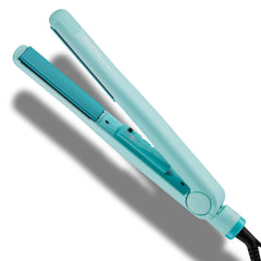 IZUTECH BTX450 one-inch styler Aqua Turquoise top view for even heat control.